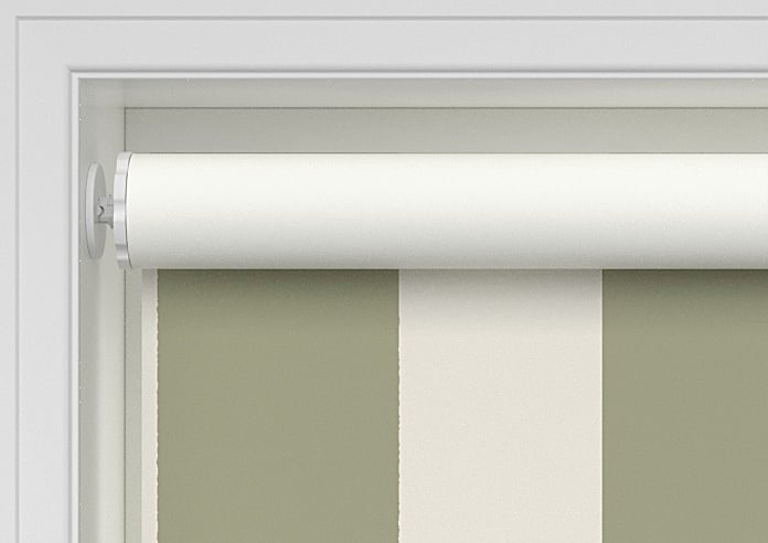 Cowes Stripe (Blackout), Stone Moss - Twist&Fit Roller Blind - Image 9